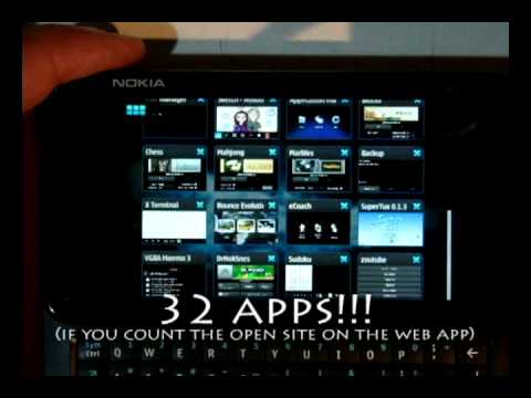 0 33 aplicaciones abiertas en un Nokia N900