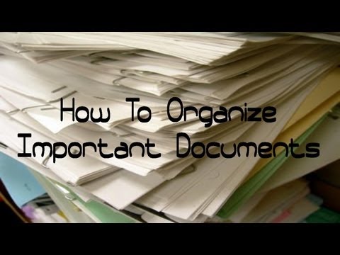 how to organize documents