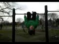 Laura Hanging Upside Down Then Flipping Down!