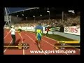 asafa powell ties the world record for a 3rd time