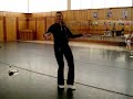 Sohaila demonstrates the 1-2-3 gallop pattern with beledi rhythm, guest percussionist Dave Dhillon - Dance 162 Palomar College www.sohailainternational.com