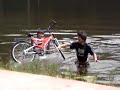 Albert and David Bicycling into Kodai Lake
