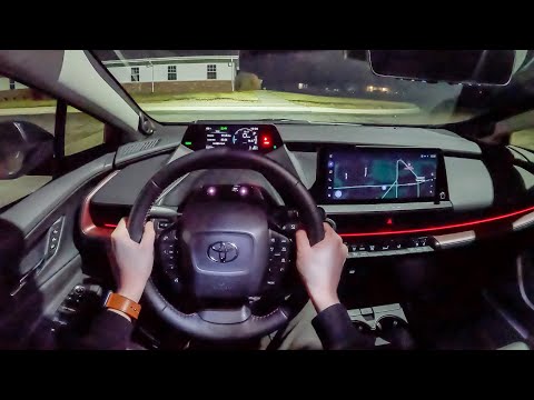 2023 Toyota Prius Prime XSE Premium - POV Night Drive (Binaural Audio)
