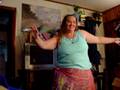 Fat bellydancer improv to Wipeout