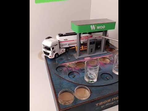 Фура з цистерной автоматичний наливатор на 7 шт чарок АЗС. Подарунок куму, брату, чоловіку чи на день народження - фото 1 - id-p2687628716