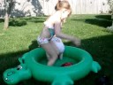 Lauren and Shay Playing in the Pool