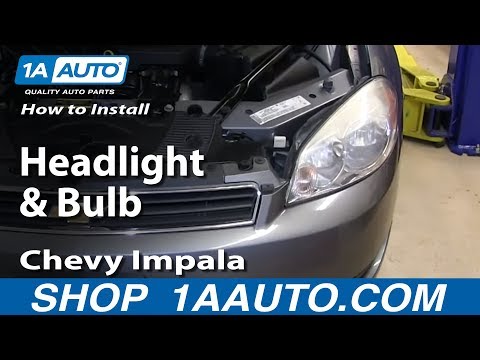 How To Install Replace Change Headlight and Bulb 2006-12 Chevy Impala