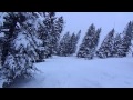 Skiing Aspen Powder Day Helmet Cam March 1 2012 Run 2