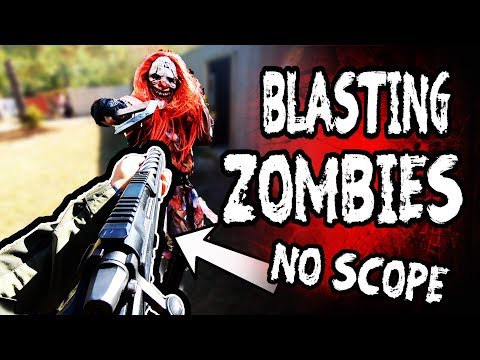 Blasting ZOMBIES | Airsoft Zombie Apocalypse | Swamp Sniper with House Gamers
