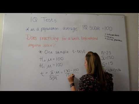 how to perform one sample t test