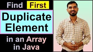 Find First Duplicate Element in an Array in Java (Hindi)