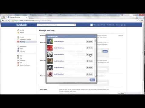 how to re block someone on facebook
