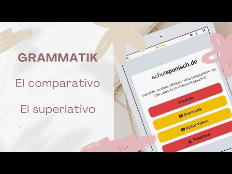el COMPARATIVO und el SUPERLATIVO für die Schule erklärt! Einfach Spanisch lernen!