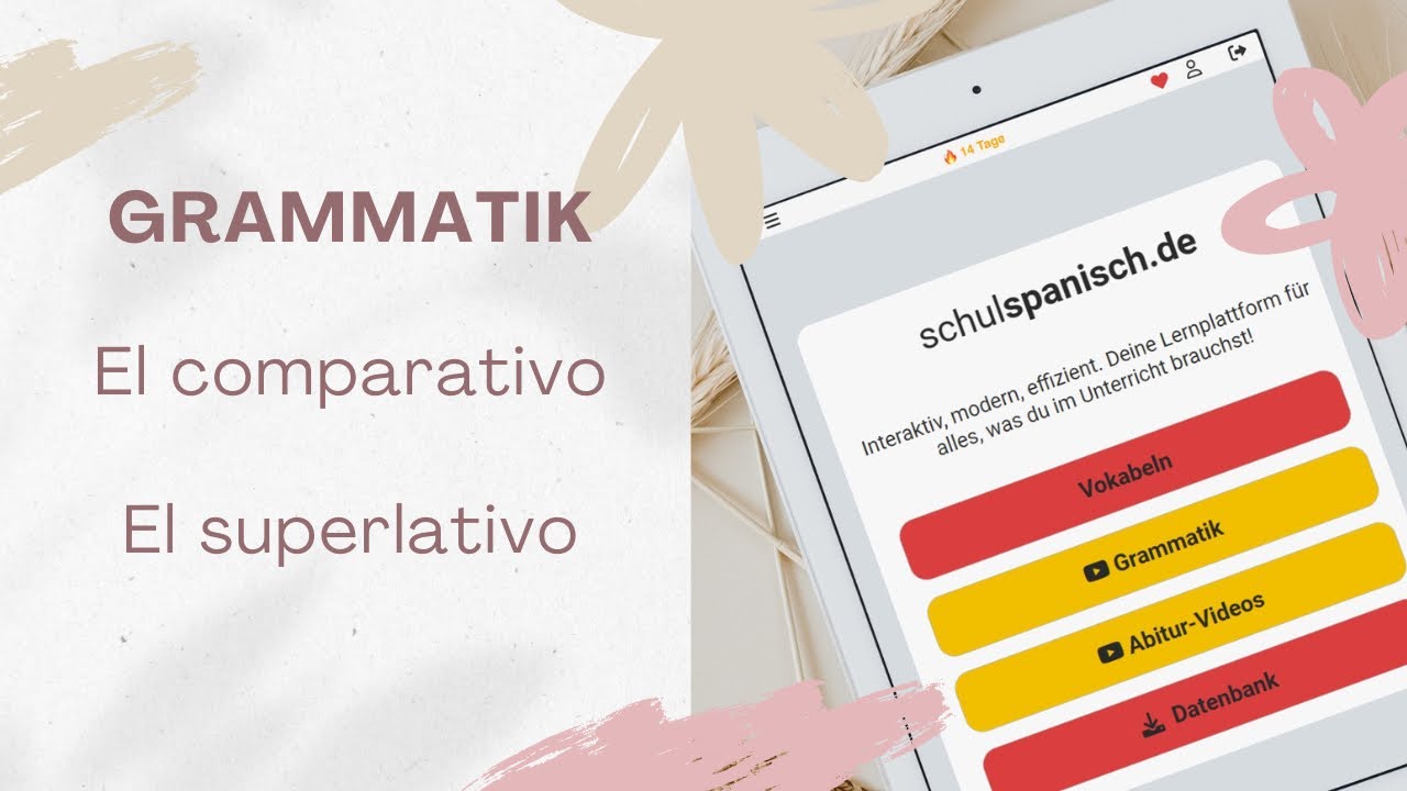 el COMPARATIVO und el SUPERLATIVO für die Schule erklärt! Einfach Spanisch lernen!