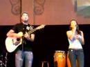 singing in eugene,oregon with his sister on 6-22-07