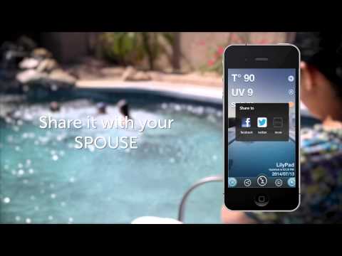 LilyPad, the first smart Bluetooth pool thermometer and UV sensor connected to your smartphone