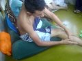 Jonathan depois de rapar sua perna
