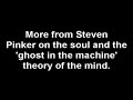 Steven Pinker on the 'Ghost in the Machine', Soul, Free Will