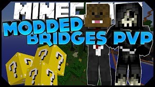Minecraft: LUCKY BLOCK BRIDGES PVP w/JeromeASF, Ashley,&Taz (Modded Minigame)