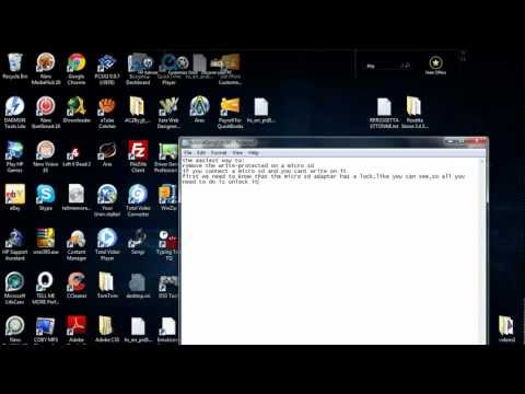 how to remove the write protection on a micro sd card