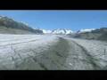 Flying Up a Glacier by Helicopter in Time Lapse