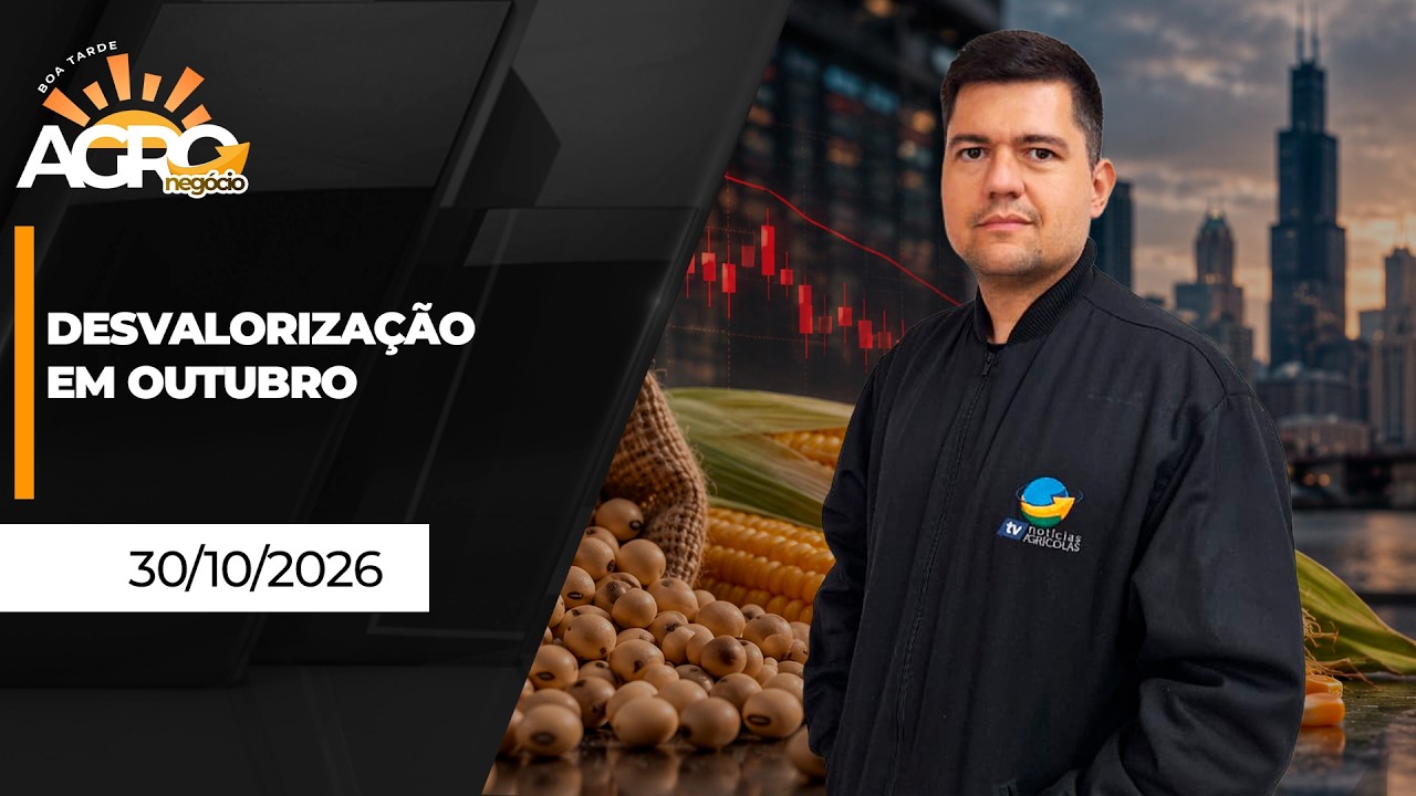 BOA TARDE AGRO - Outubro se encerra com soja e milho acumulando desvalorizações em Chicago