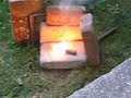 Thermite melting a copper tube Thermite melting a copper tube