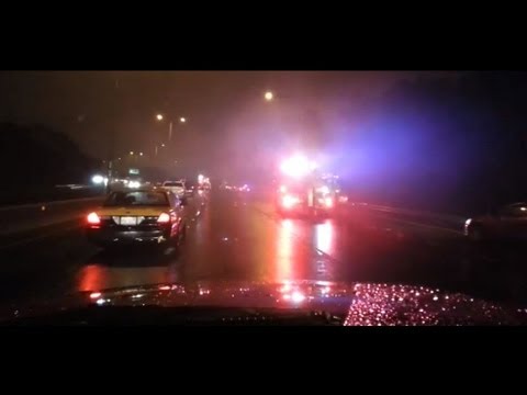 Accident on the Edens - IDOT Emergency Traffic Patrol In Action - Chicago