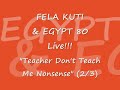 this is a rare footage from the '80s of the late great afrobeat legend, fela kuti & egypt 80 getting down to another underground spiritual sound, 