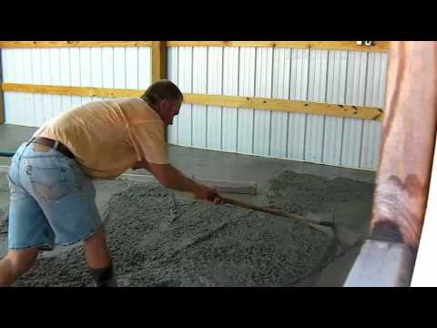 Bat Shop Concrete Floor Pour - Time Lapse
