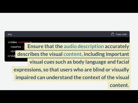 How to implement WCAG 2.1 Success Criteria 1.2.7 Extended Audio Description (Prerecorded) in code