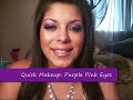 Quick Makeup: Purple/Pink Dramatic Eyes