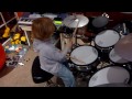 5 year old super drummer