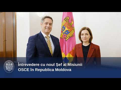 Președinta Maia Sandu a avut o întrevedere cu noul Șef al Misiunii OSCE în Republica Moldova
