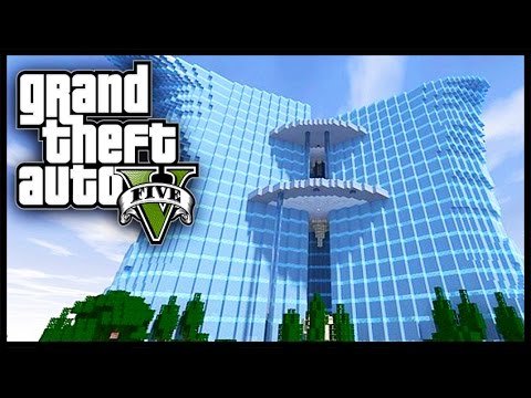 Minecraft - GTA V Mod - Grand Theft Auto 5 - NEW SKYSCRAPER!