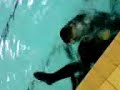 drysuit 2 finding the hole in the drysuit in the pool