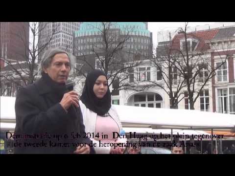 Demonstratie voor heropening van de zaak Anass Aouragh in Den Haag