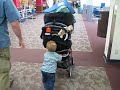 Jordy pushing stroller in PHX