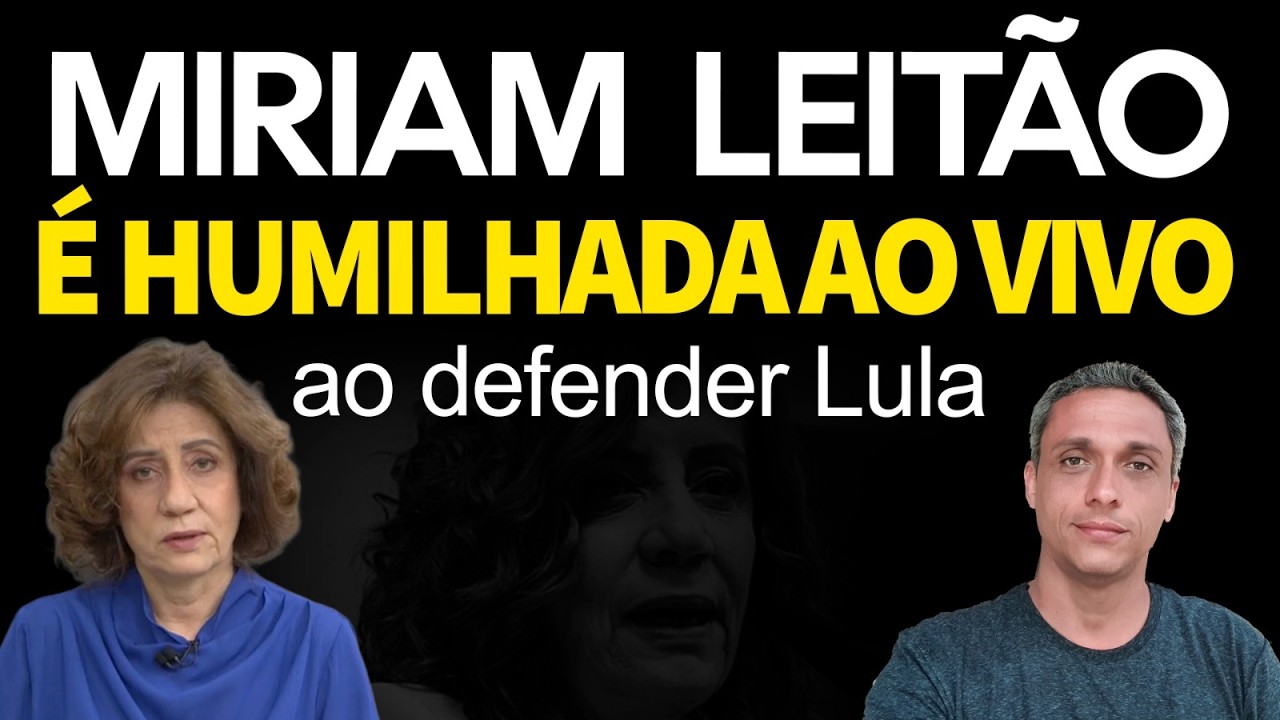 HUMILHADA AO VIVO - Miriam Leitão leva uma escovada ao vivo ao defender LULA