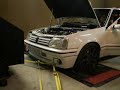 Peugeot 205 GTI 2,0L Turbo 198 PS Leistungsprüfstand dyno