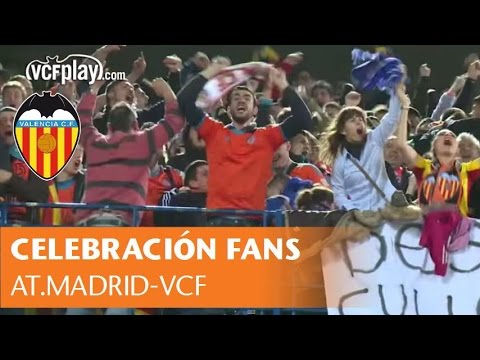 Así celebró la afición del Valencia CF el gol de Mustafi en el Vicente Calderón (1-1, 8/3/15)
