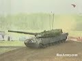 A mix of russian main battle tanks, mainly the T80, T90, BE