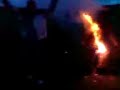 Dorge and his burning effigy