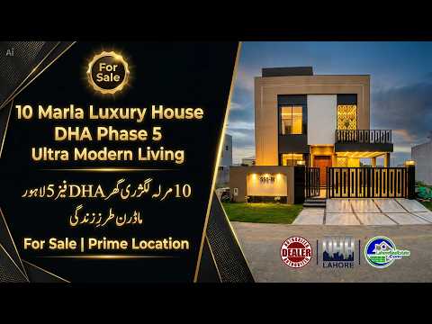 10 Marla Ultra Modern Luxury House for Sale in DHA Lahore Phase 5 M-Block – Full Interior Tour