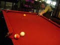 anais s playing pool at the fluid oz, elisabeth st, melbourne