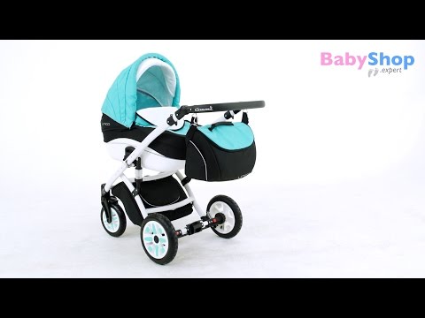 Kombikinderwagen Unico 3in1 - weisse Linie Babywanne, Buggy, Autositz