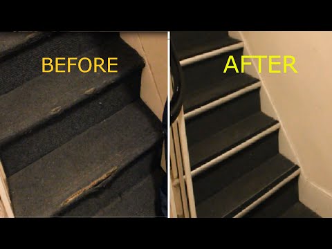 how to patch carpet on stairs