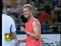 Crazy tennis player