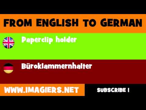 DEUTSCH   ENGLISCH  = Büroklammernhalter