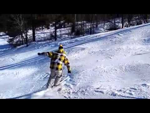 Спуски на лыжах на горнолыжном курорте Славское